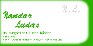 nandor ludas business card